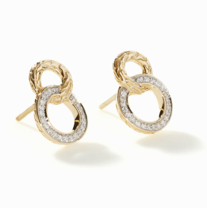 Contemporary Stud Classic Chain Women  18  Earrings EGX905832DI