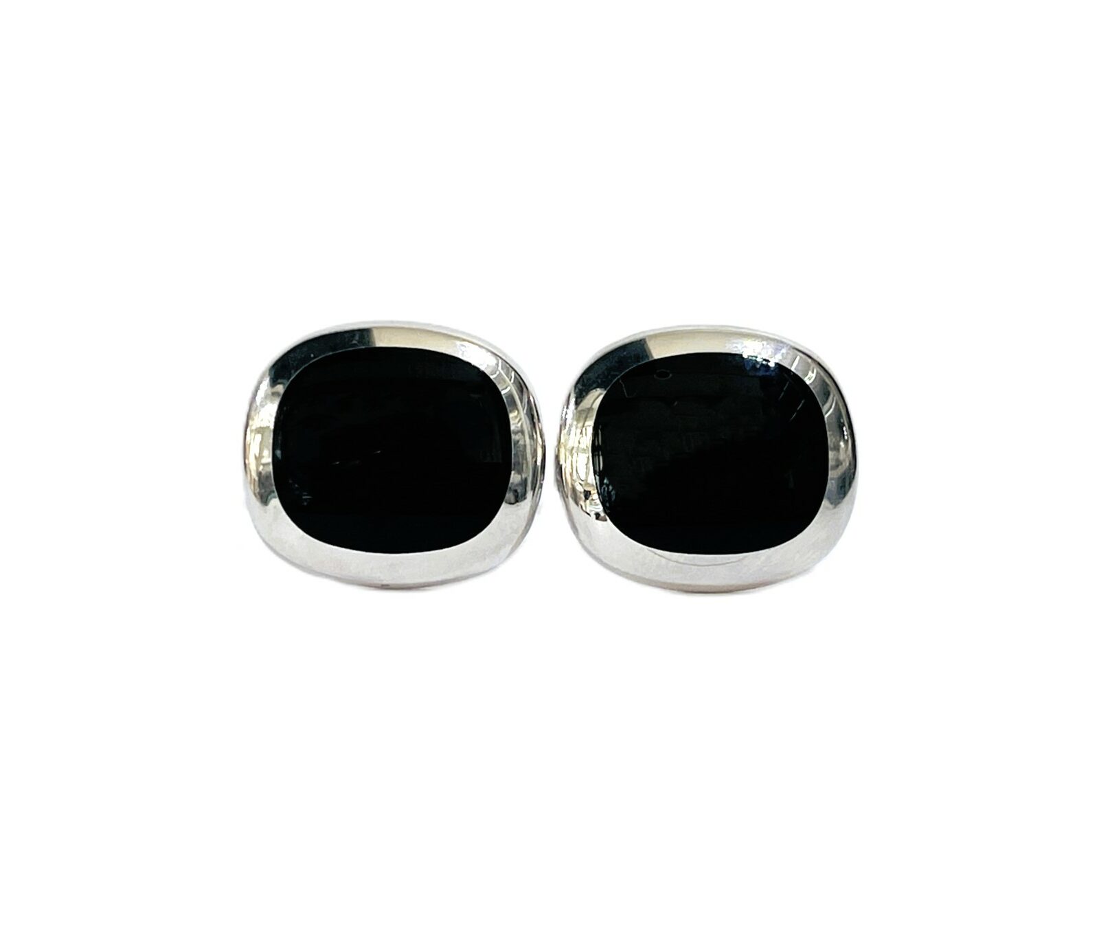 Men  14 Polished Cufflinks WCL036OX-C