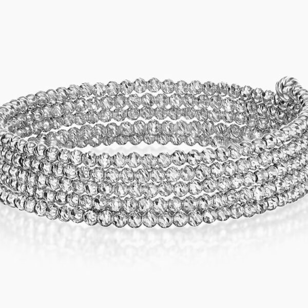 Contemporary Beaded  Women  850PT Diamond Cut Bracelet PTB6004