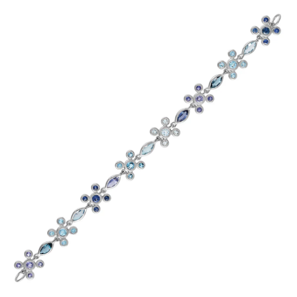 Beaded  Women  14 Polished Bracelet 2221095B-Blue