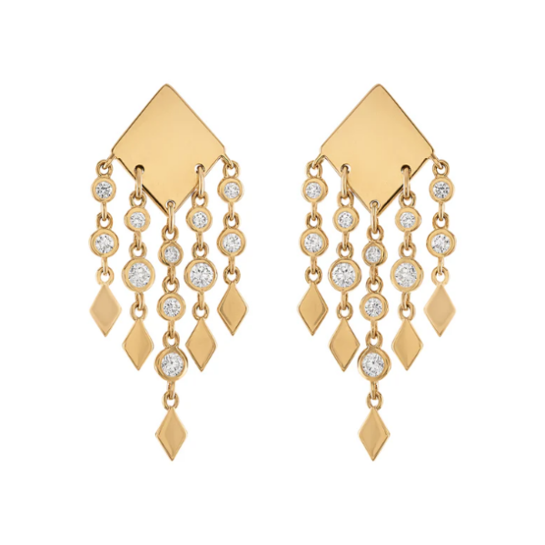 Dangle  Women  14 Polished Earrings ED-E013-DIA