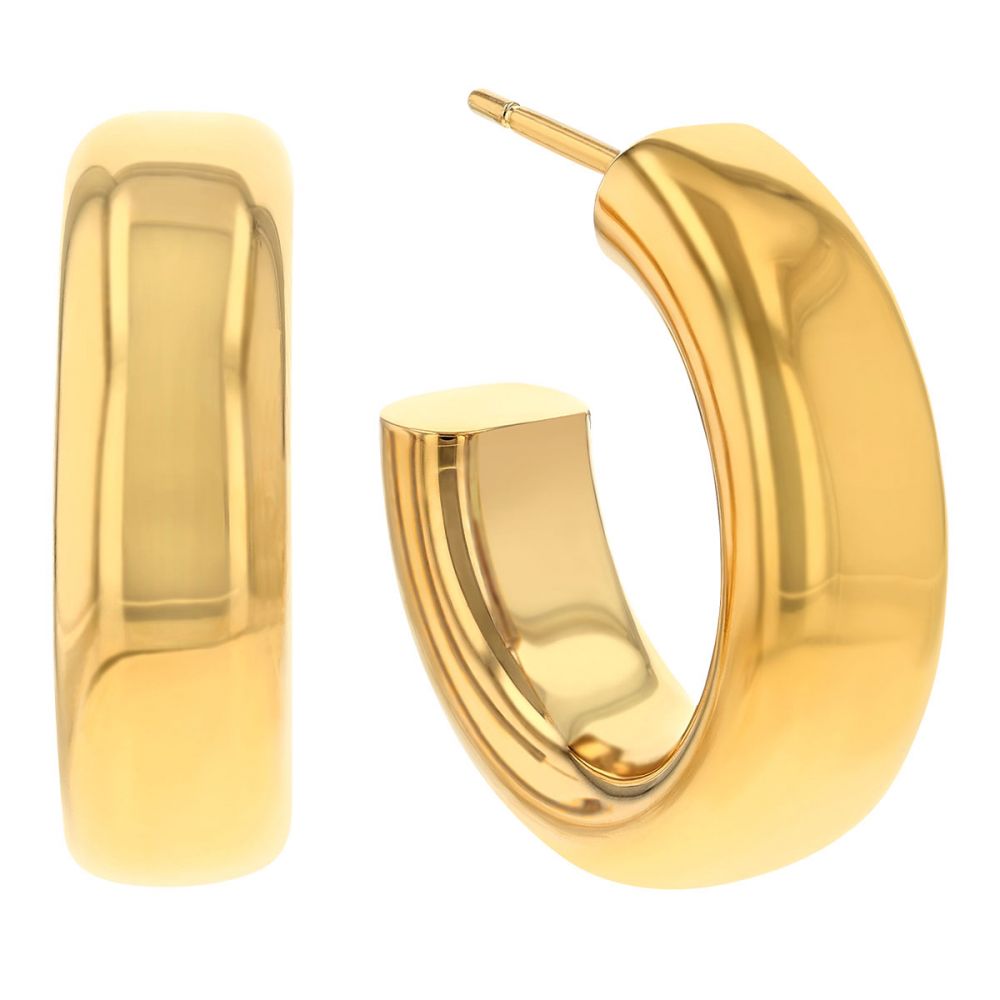 Hoop Elegance Women Small 18 Polished Earrings WELGO094