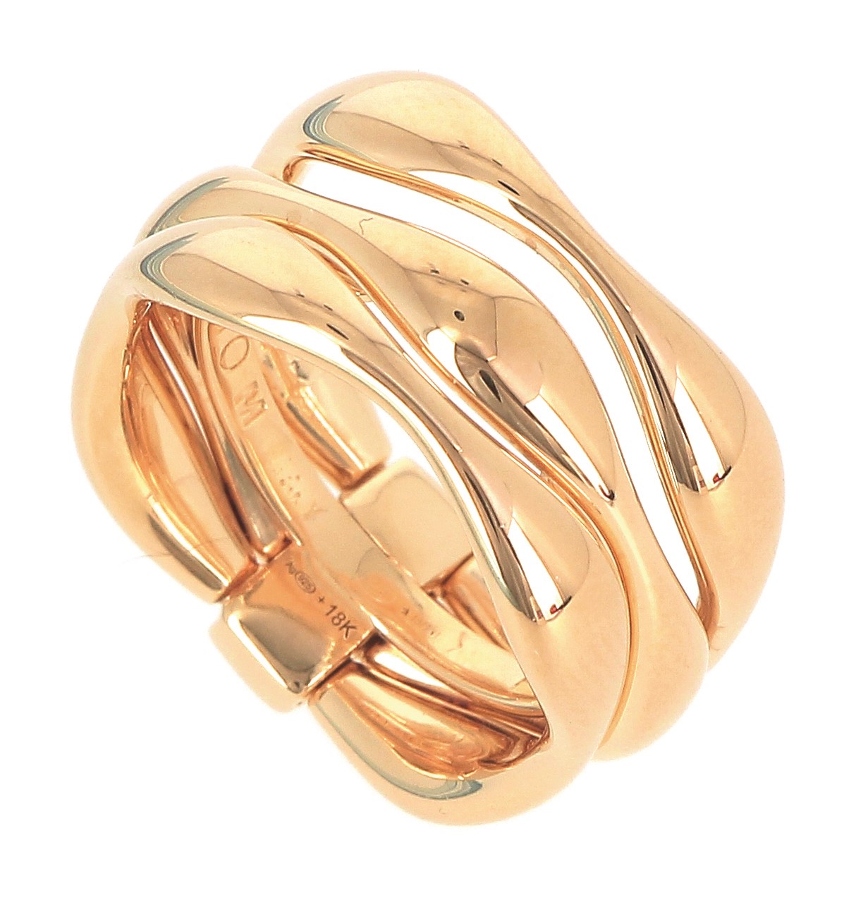 Band  Women Medium 18 Polished Ring WELGA077/MM