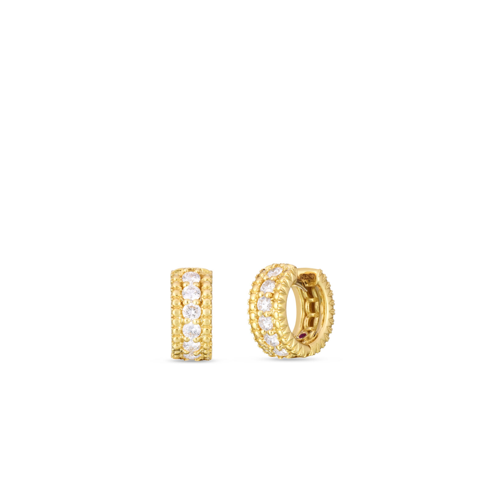 Contemporary Huggie  Women  18 Polished Earrings 111472AYERX0