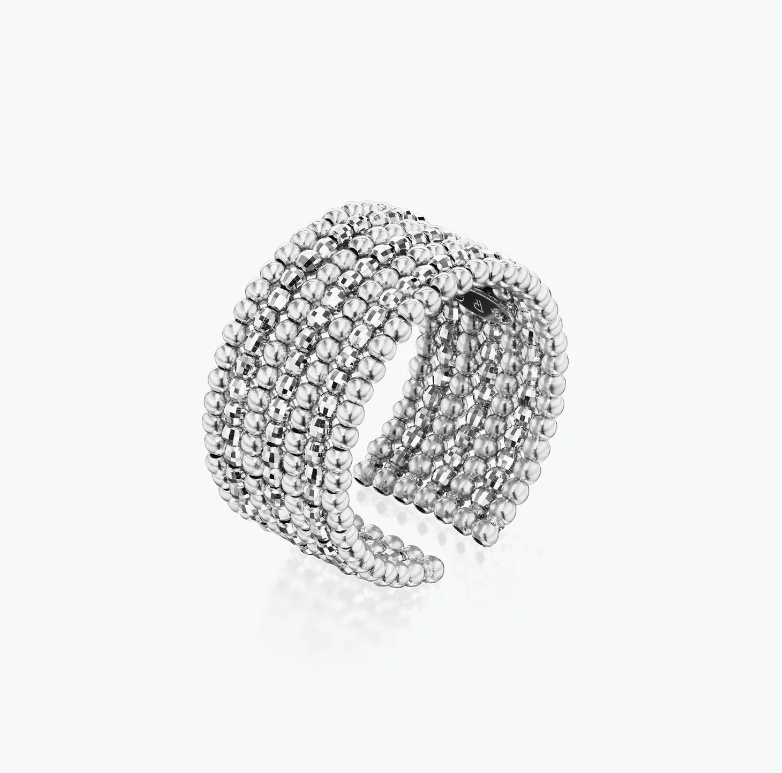 Band Limittless Women 8 950PT Diamond Cut Ring PTR4001-LG