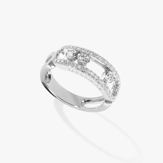 Contemporary Band Move Women  18 Polished Ring 04000-WG