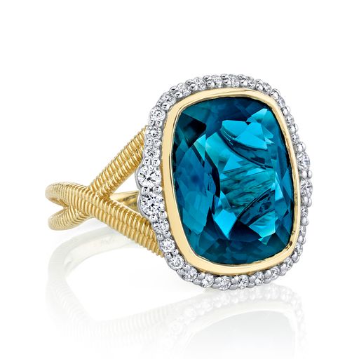 Contemporary Cocktail  Women 6.5 18 Strie Detail Ring SS-R017-LB-WDCB-Y