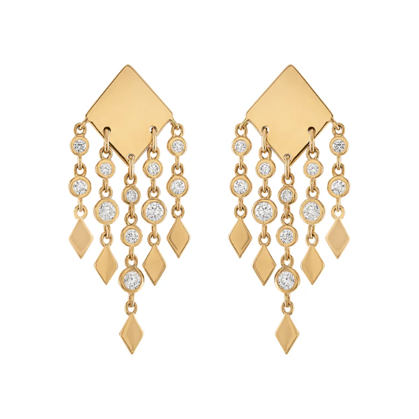 Dangle  Women  14 Polished Earrings ED-E013-DIA