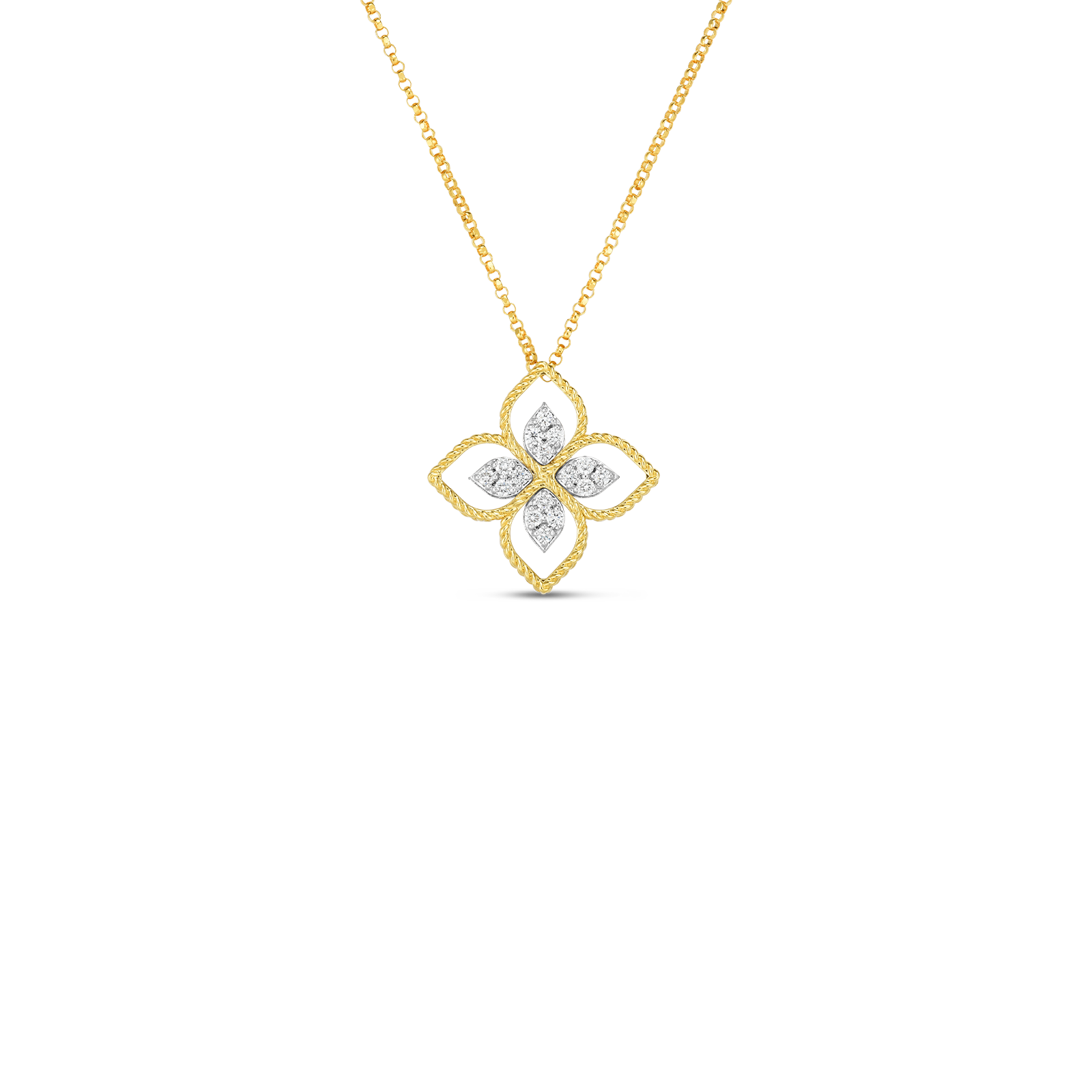 Pendant Princess Flower Women 18.75 18 Polished Necklace 7772716AJ17X