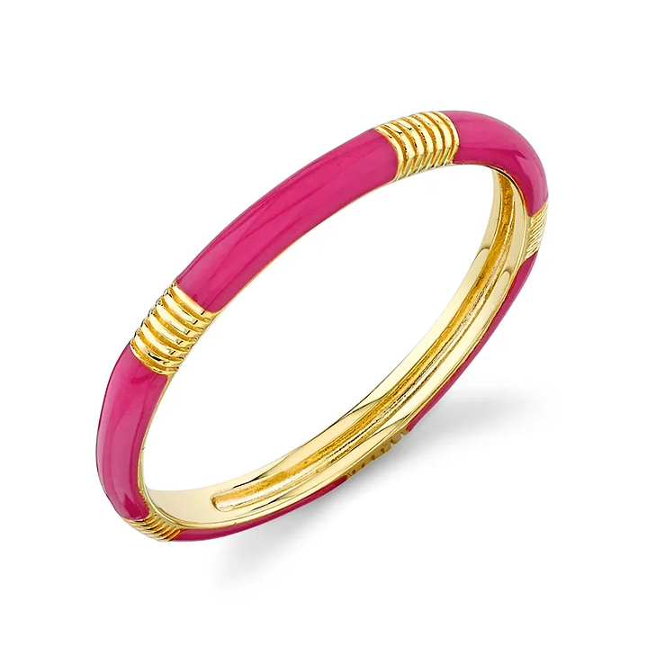 Stacking  Women 7 18 Strie Detail Ring SS-R013G-HTPKE-Y-7