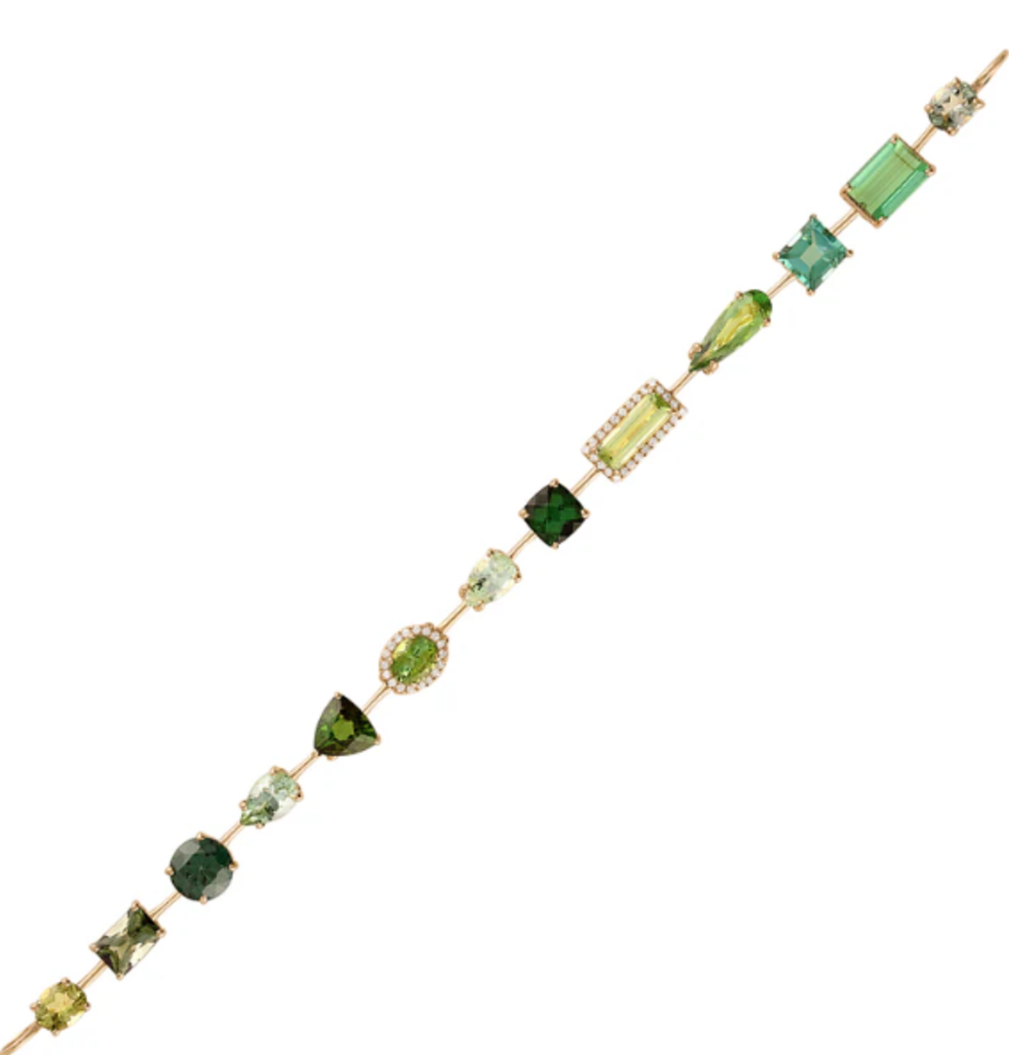 Chain  Women  14 Polished Bracelet 2220418B-GREEN